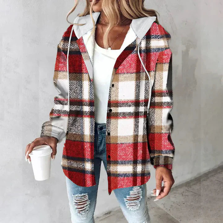 Jemimaâ„¢ | Women's Buttoned Plaid Jacket