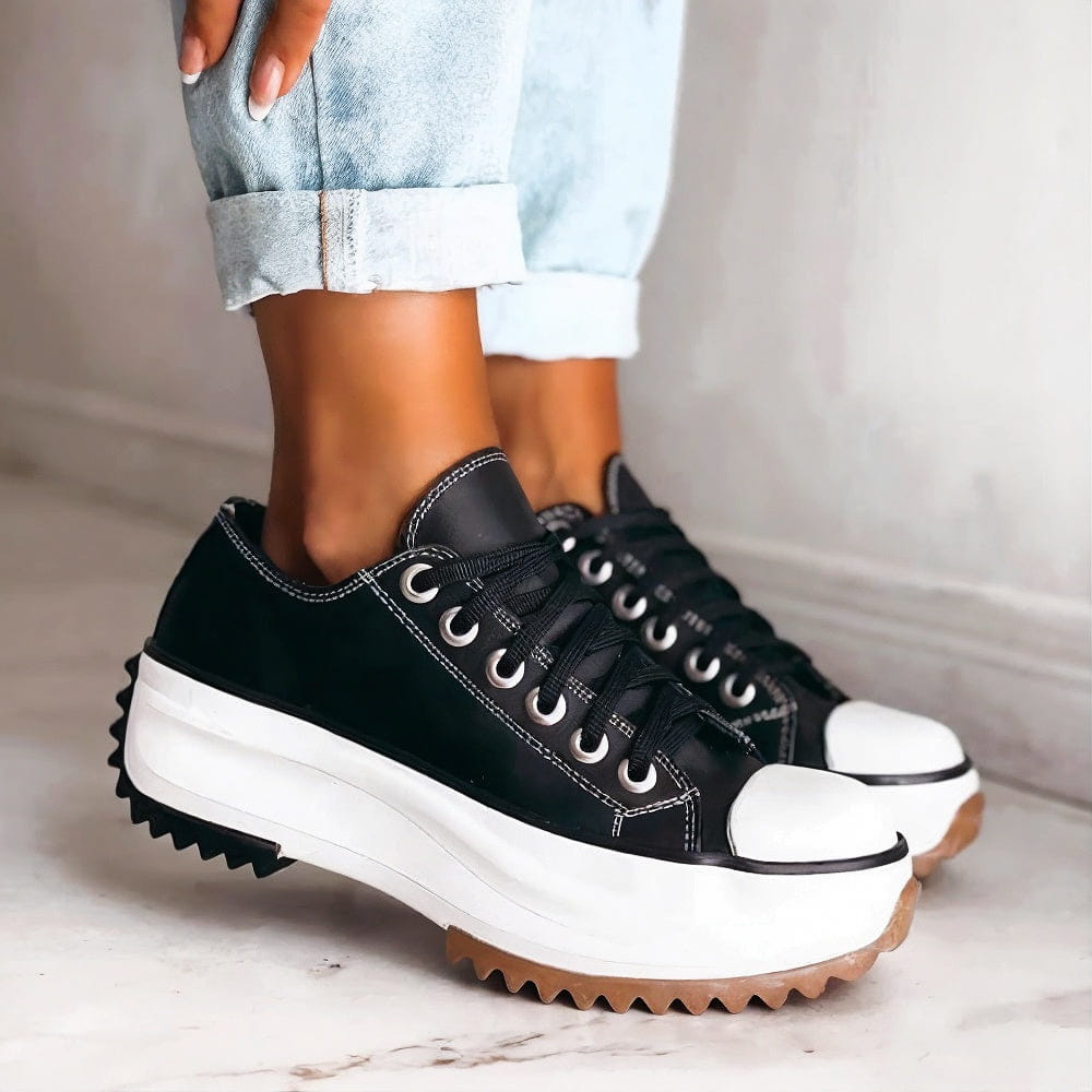 Elisaâ„¢ - Platform Sneakers Made of Leather