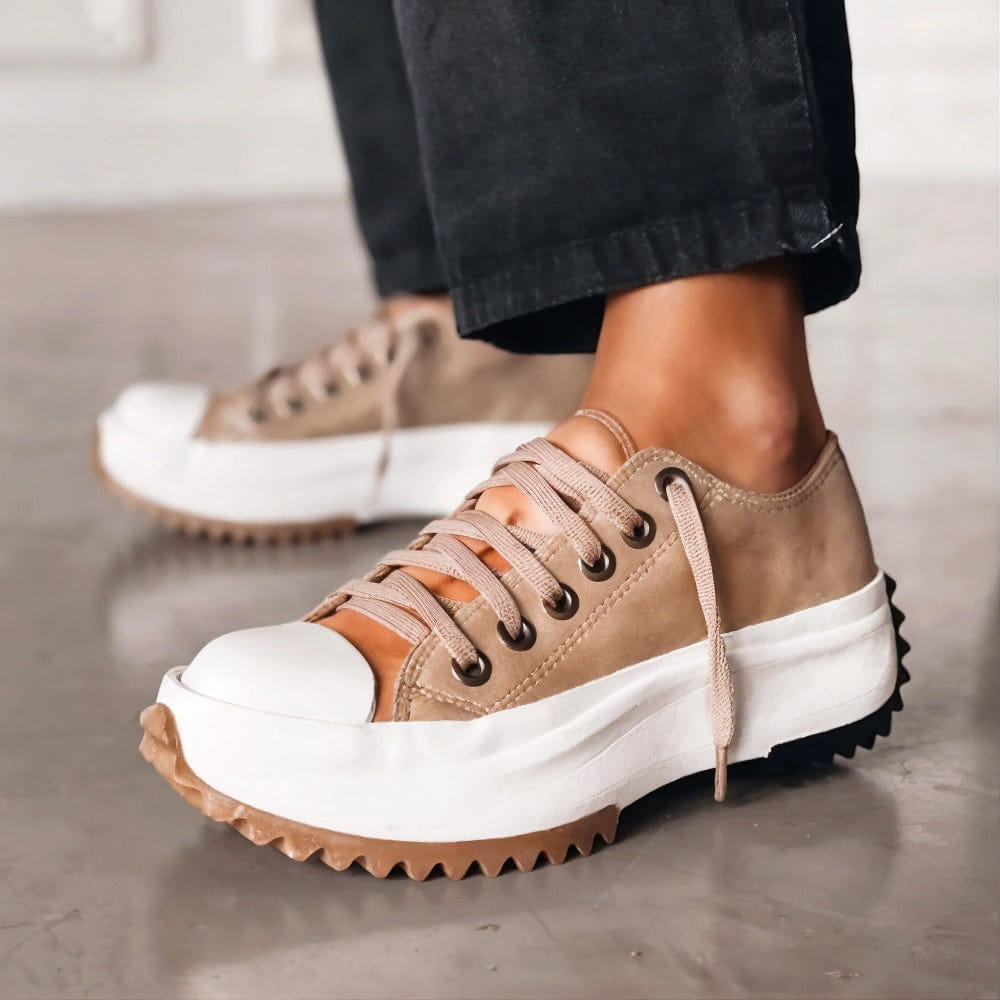 Elisaâ„¢ - Platform Sneakers Made of Leather