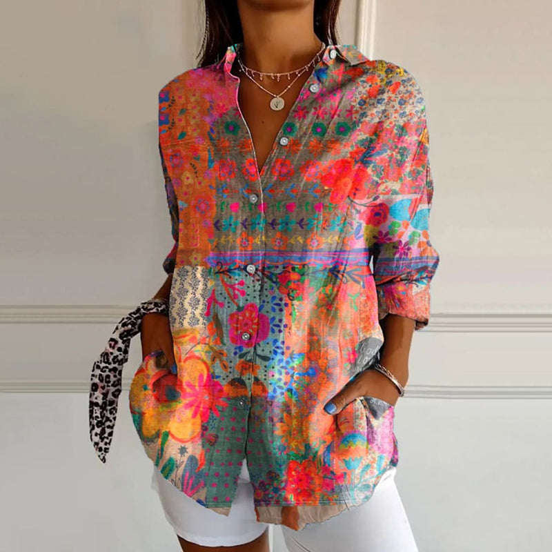 Ivaâ„¢ | Elegant Floral Print Blouse