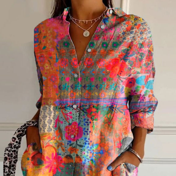 Ivaâ„¢ | Elegant Floral Print Blouse