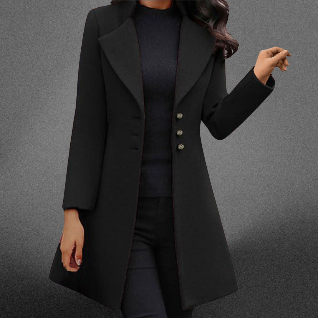 Charlotteâ„¢ | Luxurious Italian Wool Long Sleeve Coat