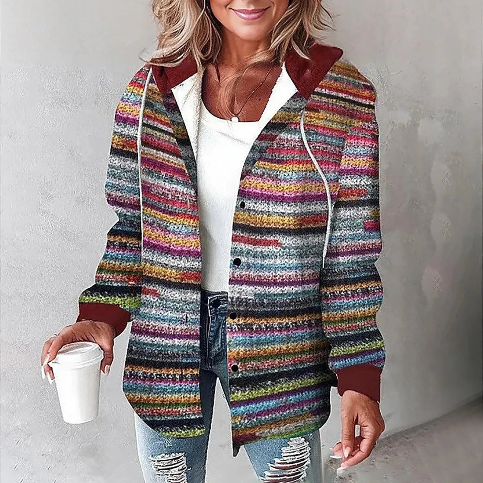 Jemimaâ„¢ | Women's Buttoned Plaid Jacket