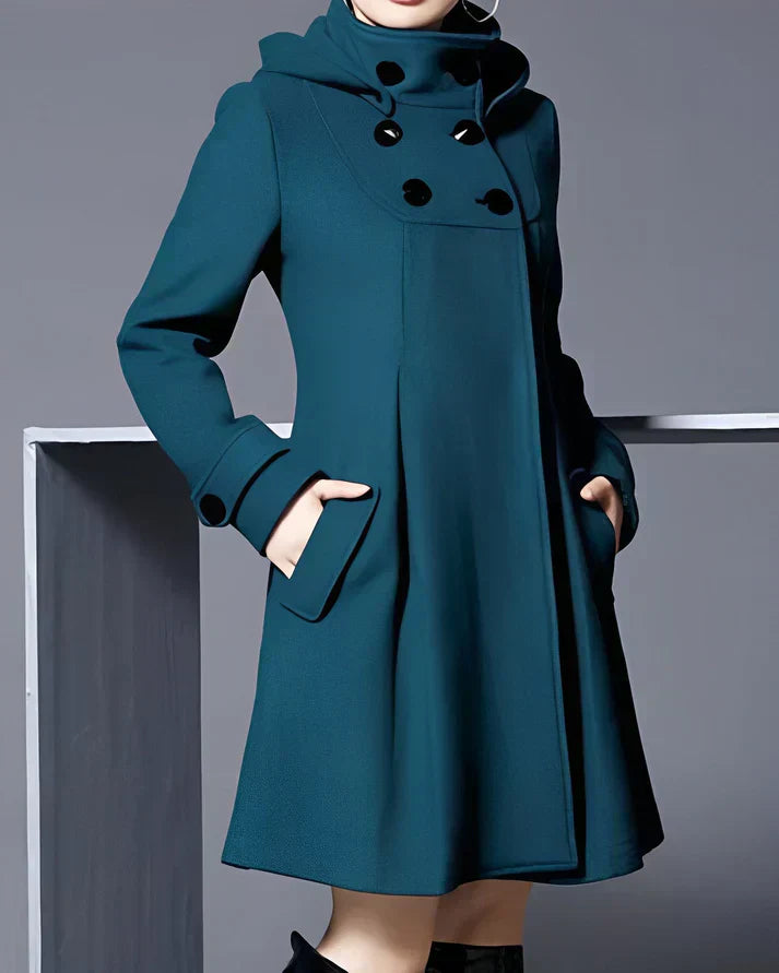 Ariaâ„¢ | Elegant Wool Coat with Hood