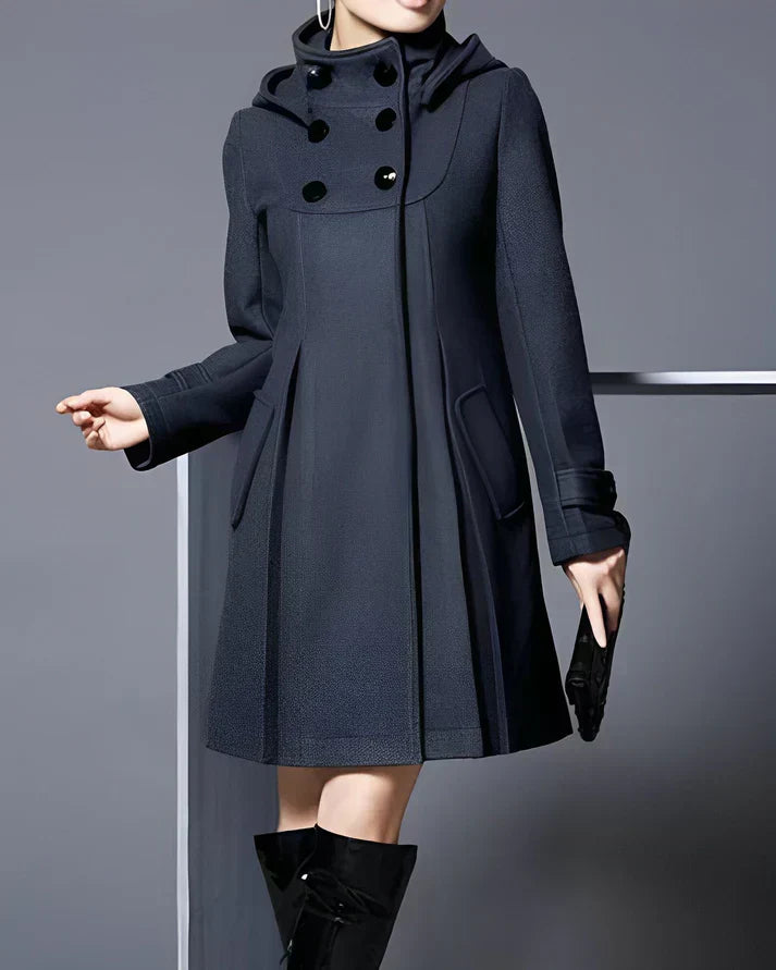 Ariaâ„¢ | Elegant Wool Coat with Hood