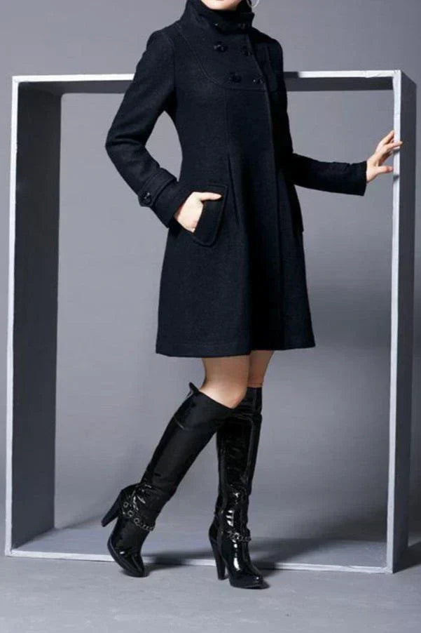 Ariaâ„¢ | Elegant Wool Coat with Hood