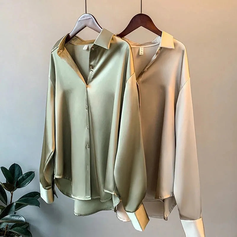 Piaâ„¢ - Satin Shirt for Women