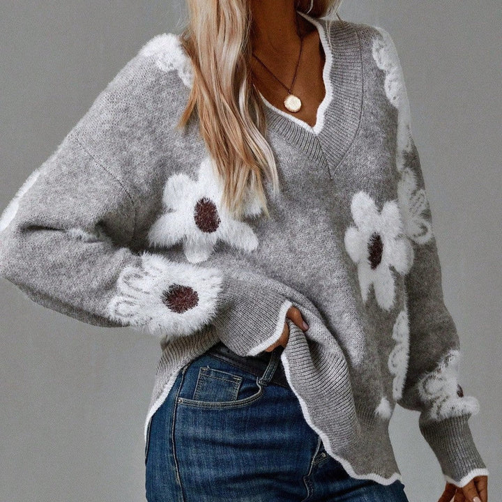 Trie | Soft Knit V Neck Sweater