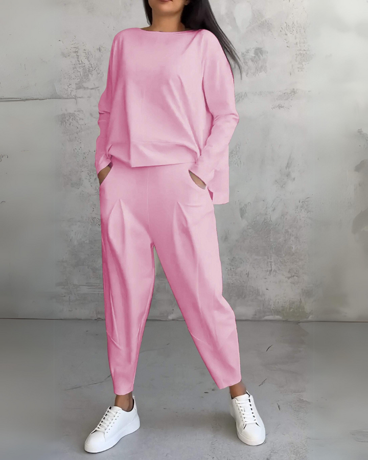 Jackquelin™ Elegant Lounge Set | Matching Chic Top and Trousers