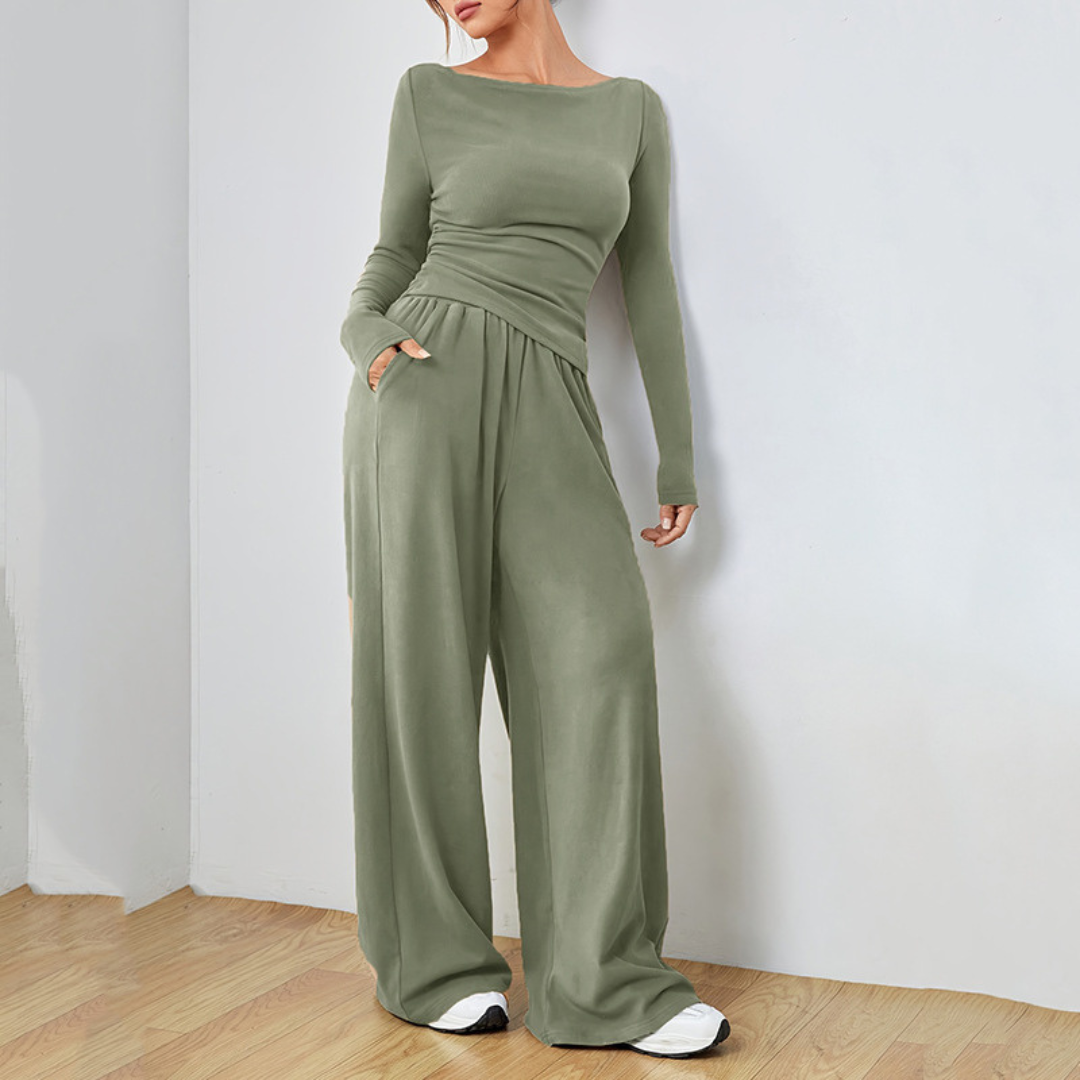 Abigail™ Elegant Cozy Set | Relaxed-Fit Top and Trousers