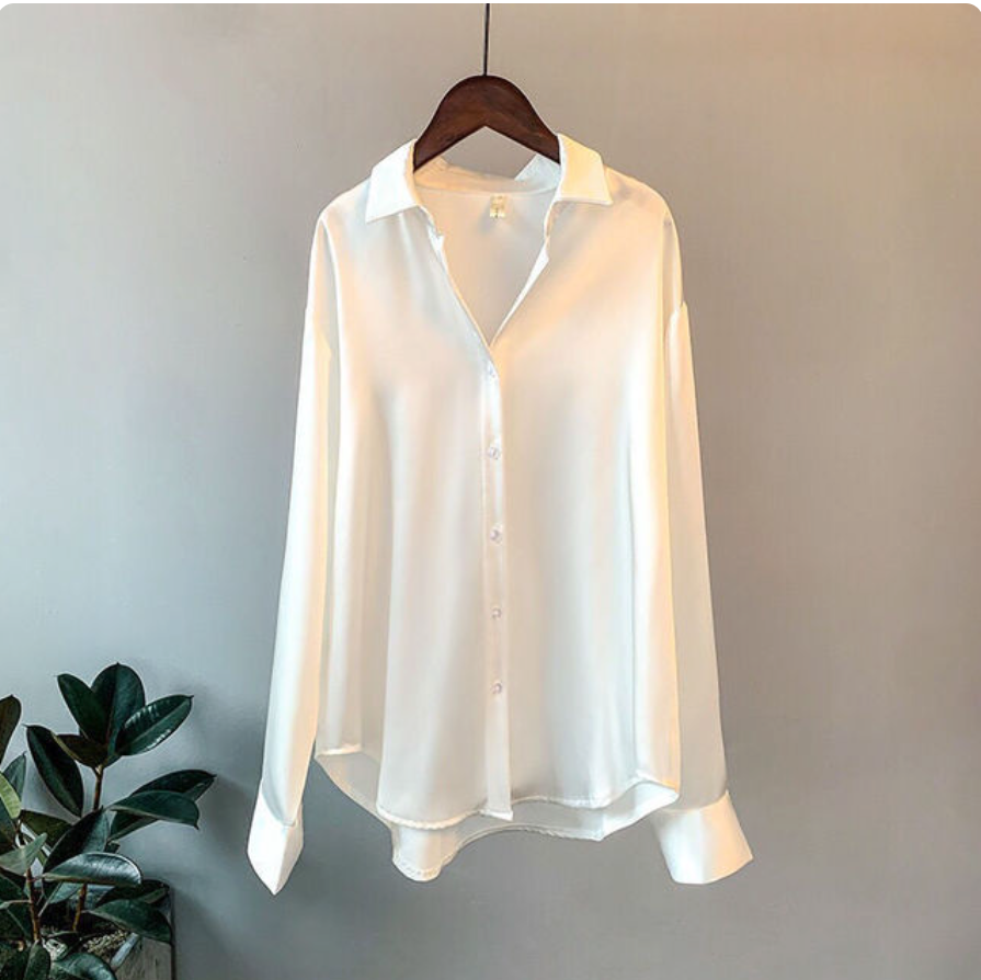 Florence™ | Women Silky Long-Sleeve Blouse
