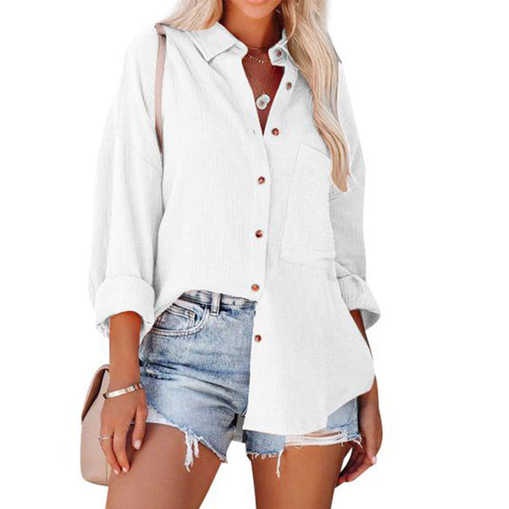 Wolly™| Women Casual Button Down Long Sleeve Blouse