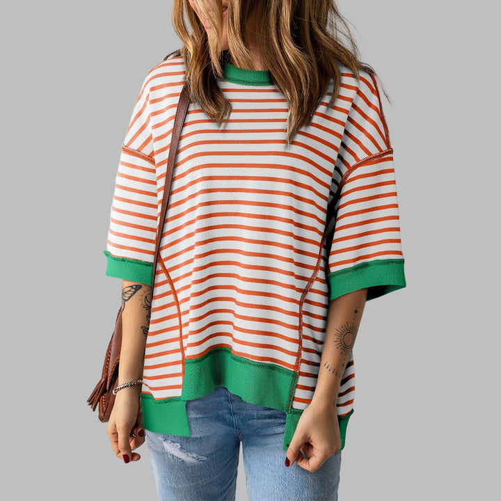 LORELEI™ | Casual Oversized Striped Pullover Top
