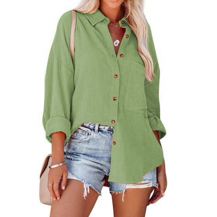 Wolly™| Women Casual Button Down Long Sleeve Blouse