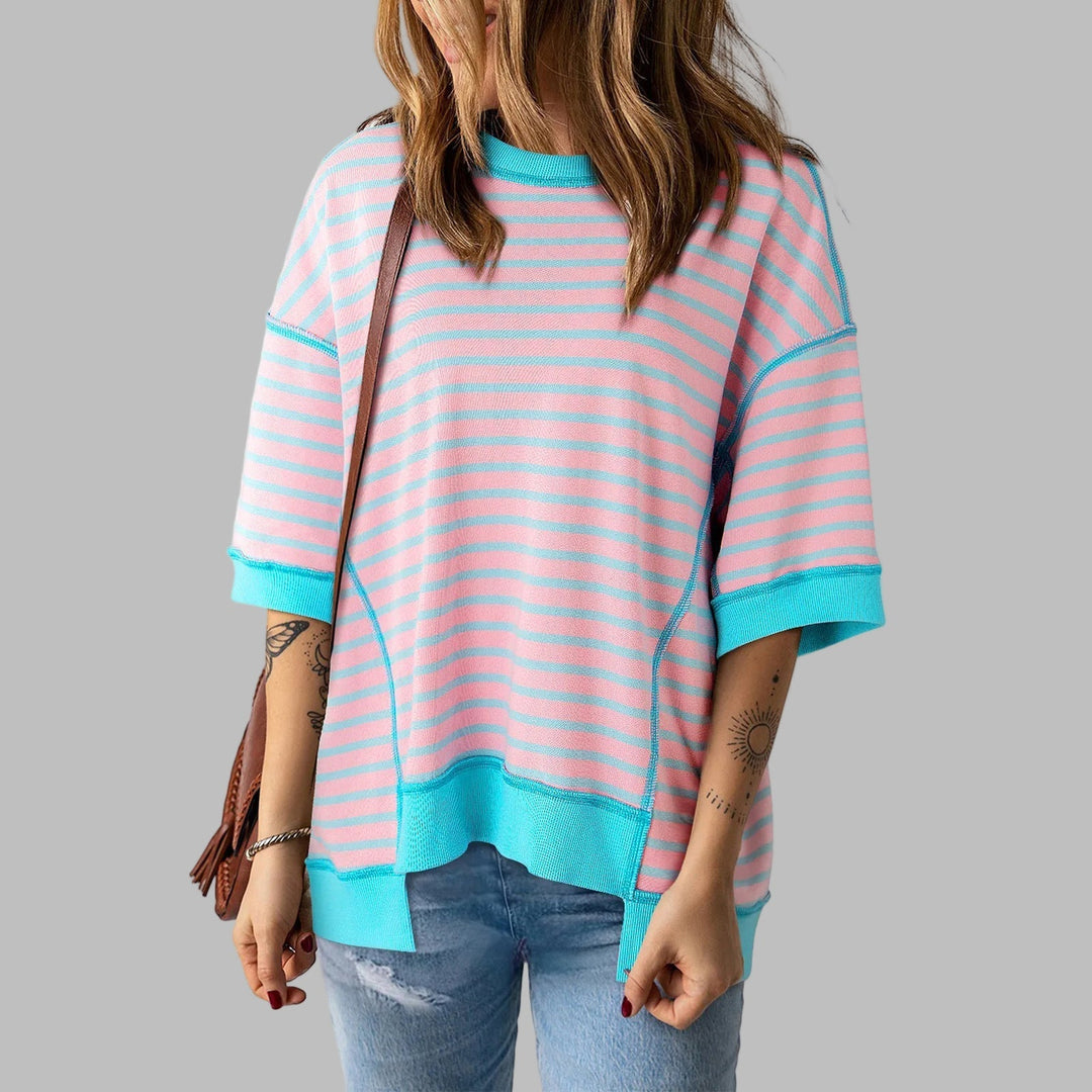 LORELEI™ | Casual Oversized Striped Pullover Top