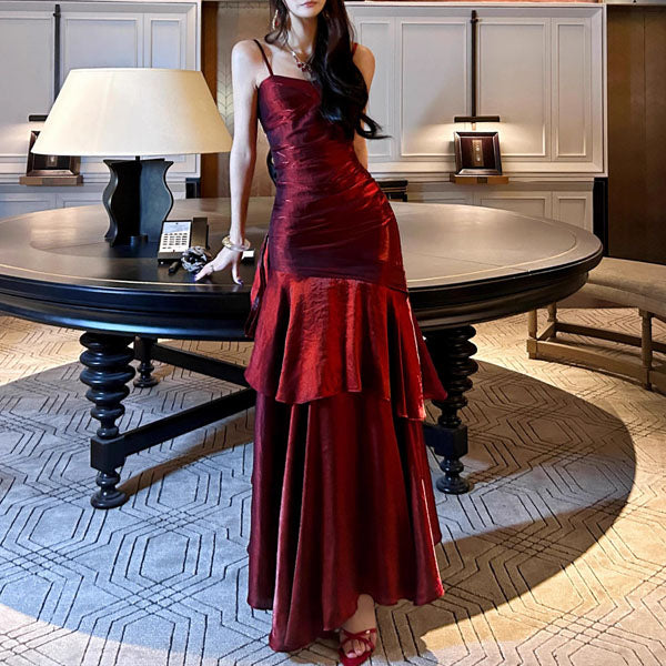 Vianne™| Glamorous Ruffled Maxi Dress