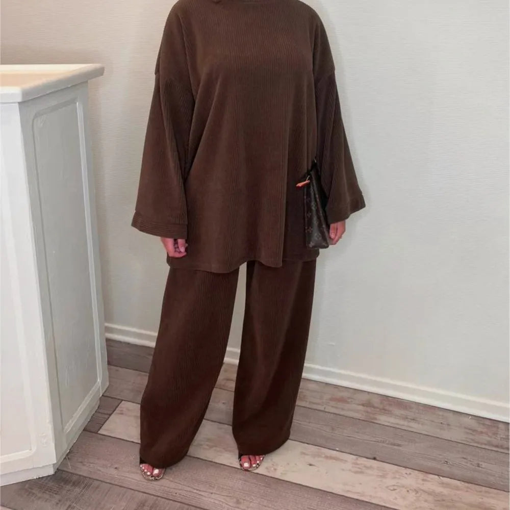 Sharon | Women Two Piece Corduroy Set