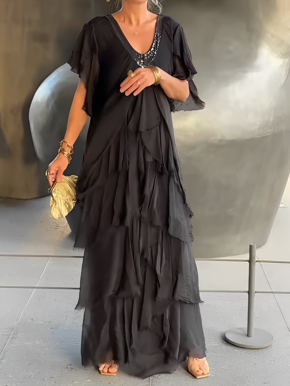 Lynette™ | Elegant Flowing Long Dress